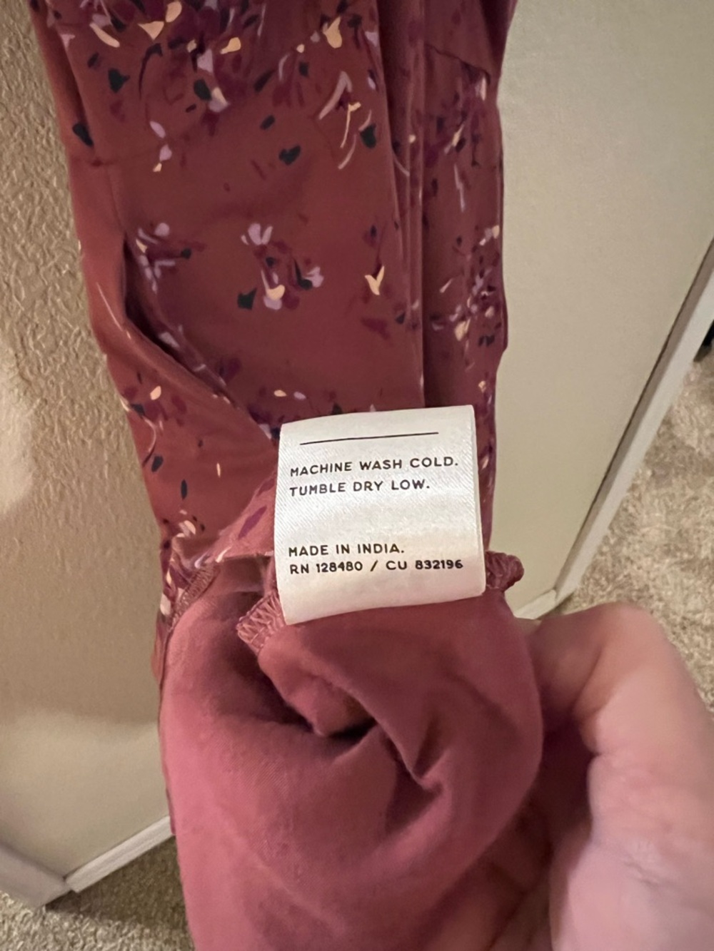 Pact Burgundy Floral Midi Slip Dress - Picture 5 of 5